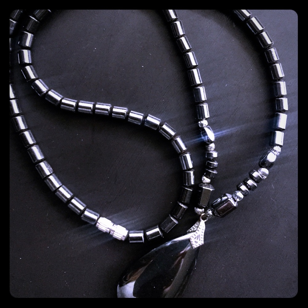 Onyx Metal Goth colored Necklace